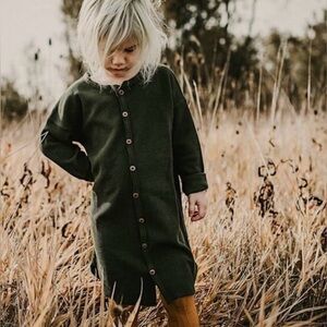 The Simple Folk Olive Waffle Dress 4/5